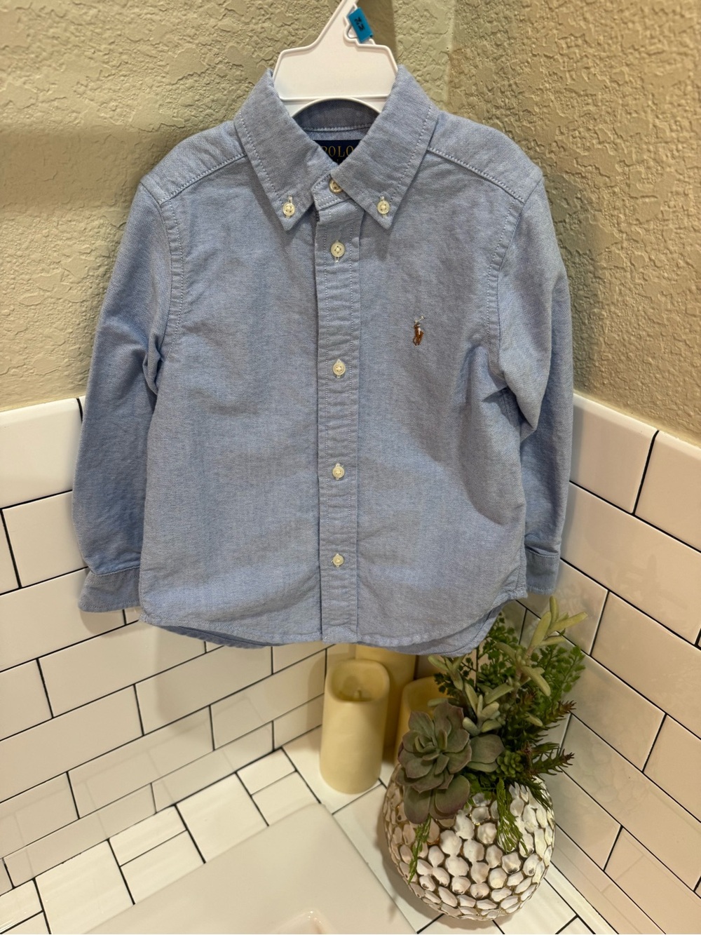 Polo by Ralph Lauren Boys' Light Blue Button-Down Oxford Shirt
